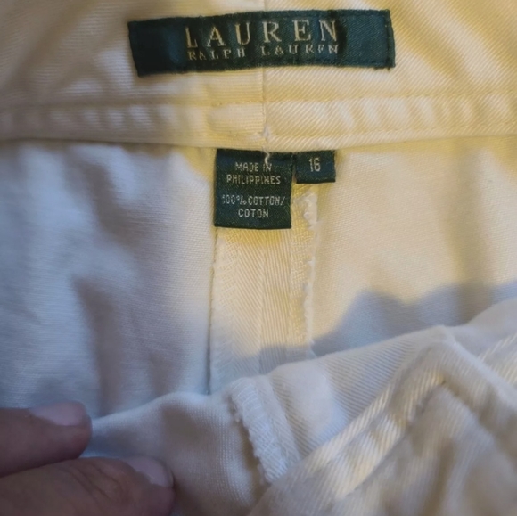 Women's Ralph Lauren Cream Pants With Belt Size 16 NWT - Picture 4 of 7